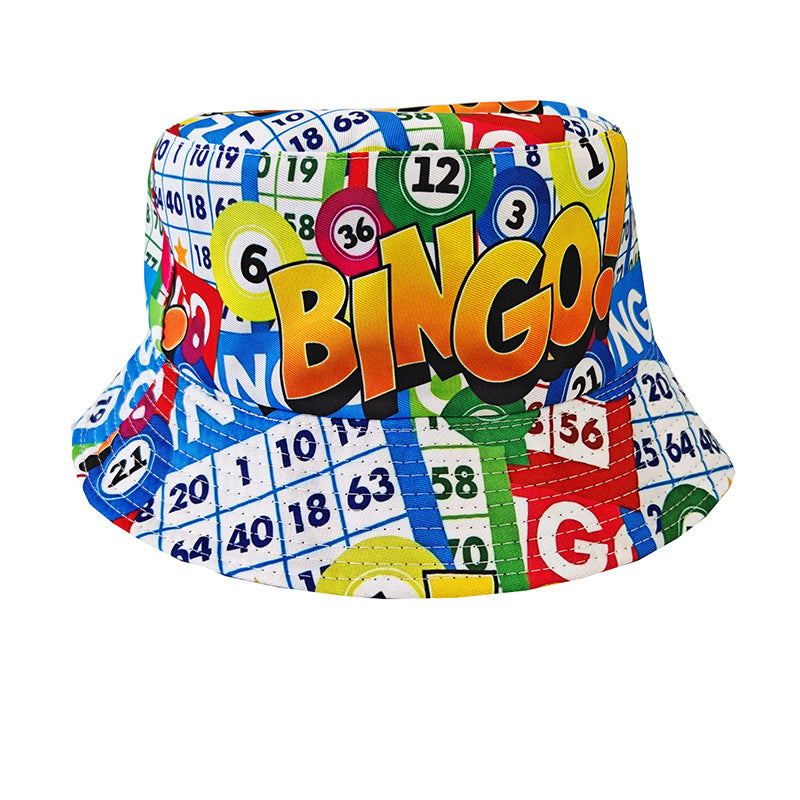 Wholesale Happy Birthday Printed Bucket Hat for Outdoor Sun Protection Fashion Accessory