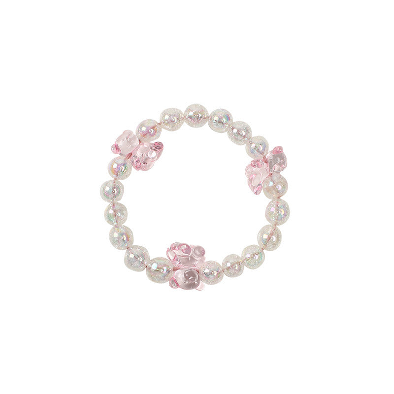 Wholesale cute crystal bear pearl hairband