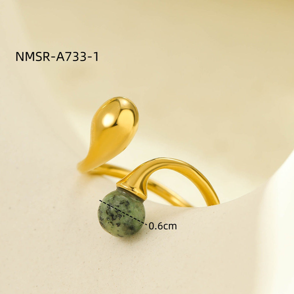 Wholesale  Stainless Steel Irregular Geometric Opening Ring