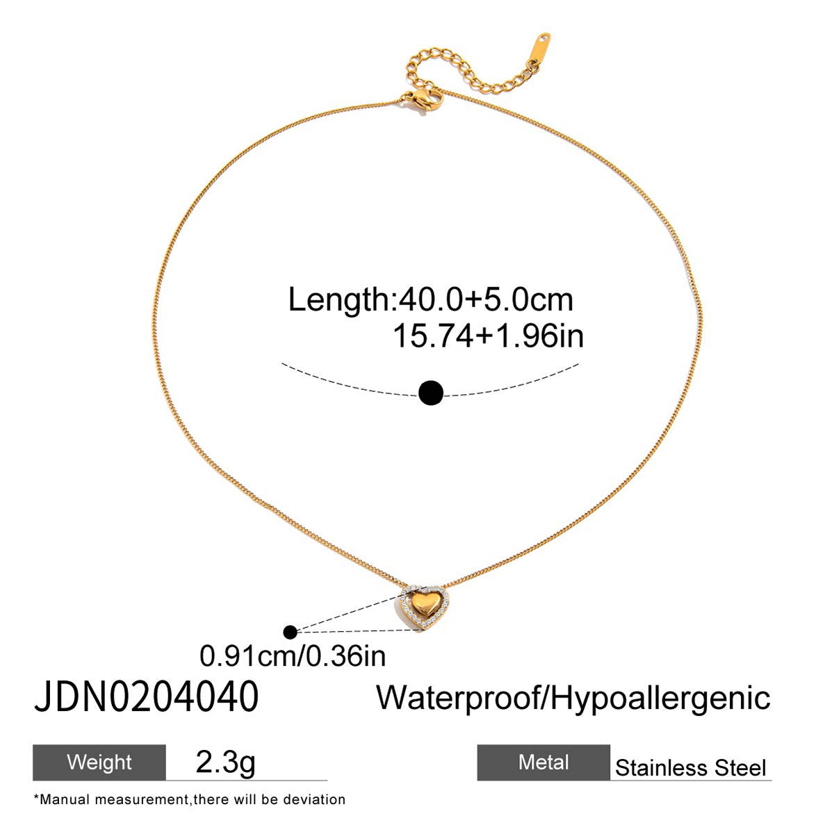 Wholesale Stainless steel hollow heart pendant necklace