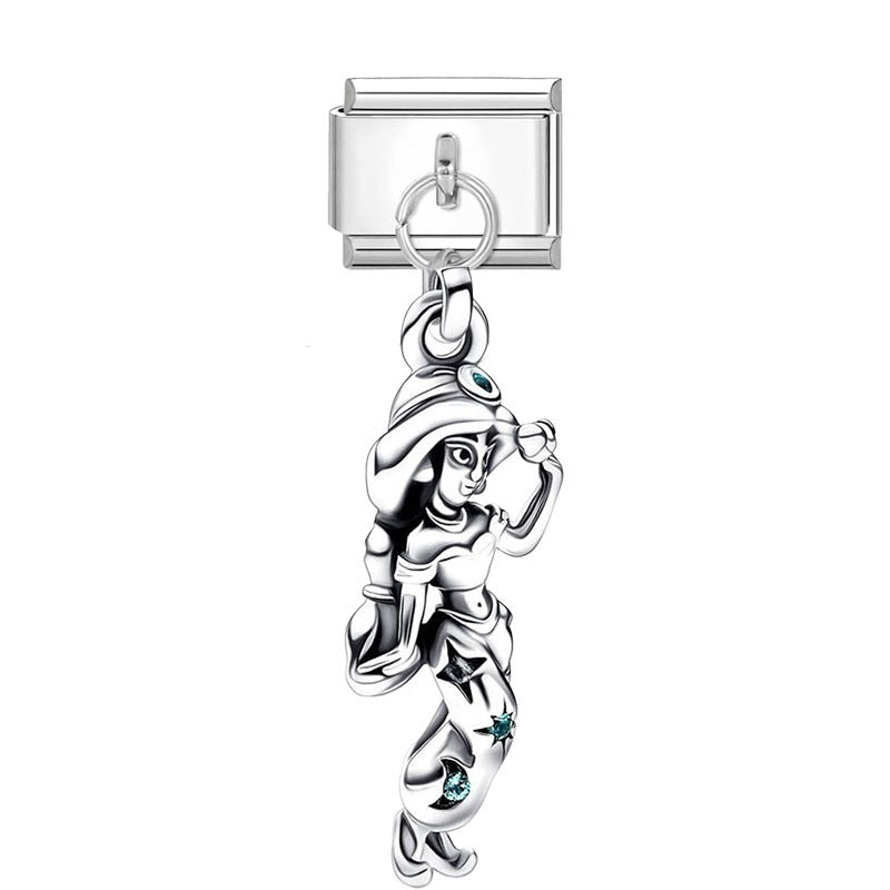 Wholesale Silver Cartoon Modular DIY Charm Bracelet Fashion Jewelry Accessory for Resale