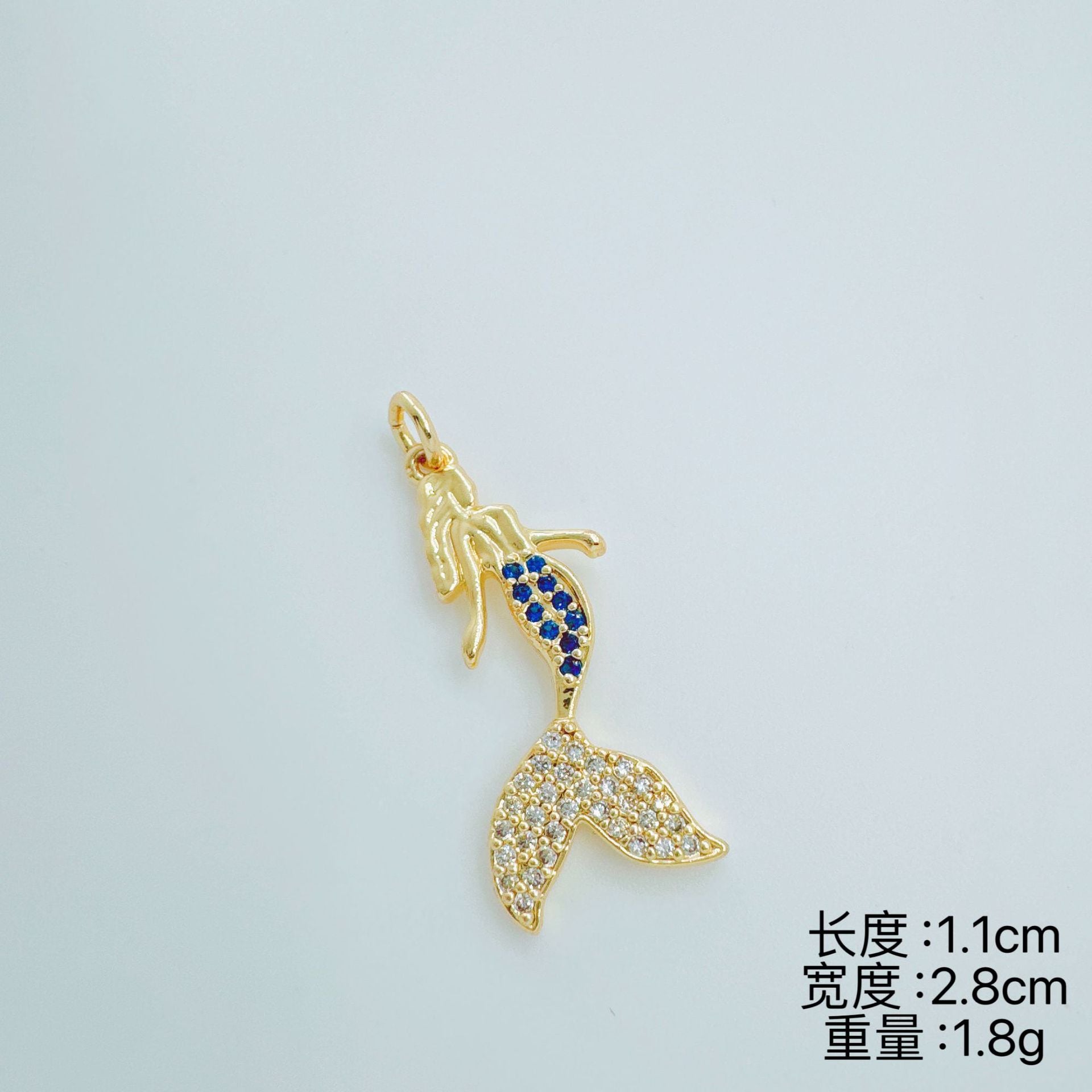 Wholesale Gold Plated Mermaid Pendant Necklace,  Chic Jewelry Accessory for Women