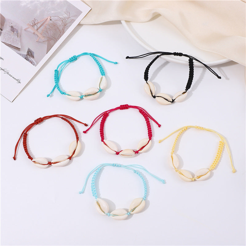 Wholesale Bohemian Natural Shell Woven Bracelet