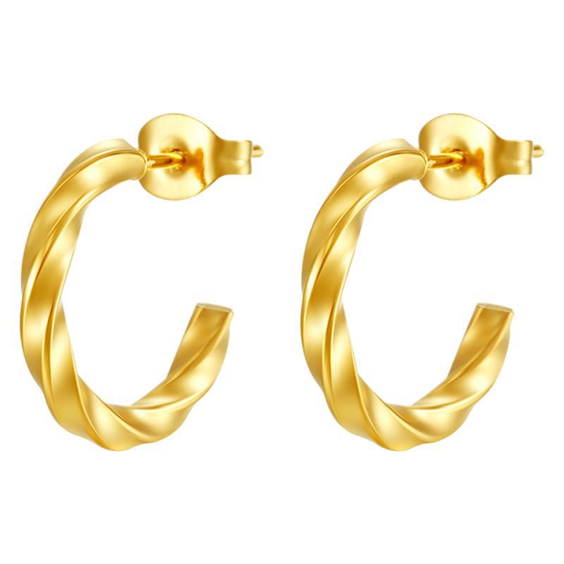 Wholesale Twist Titanium Steel Earrings ACC-ES-MuShan065