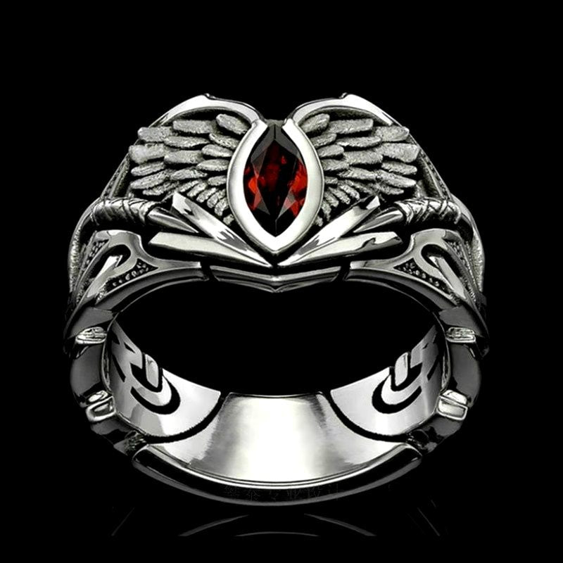 Wholesale Men's Red Zircon Marquise Ring ACC-RS-Yudie022