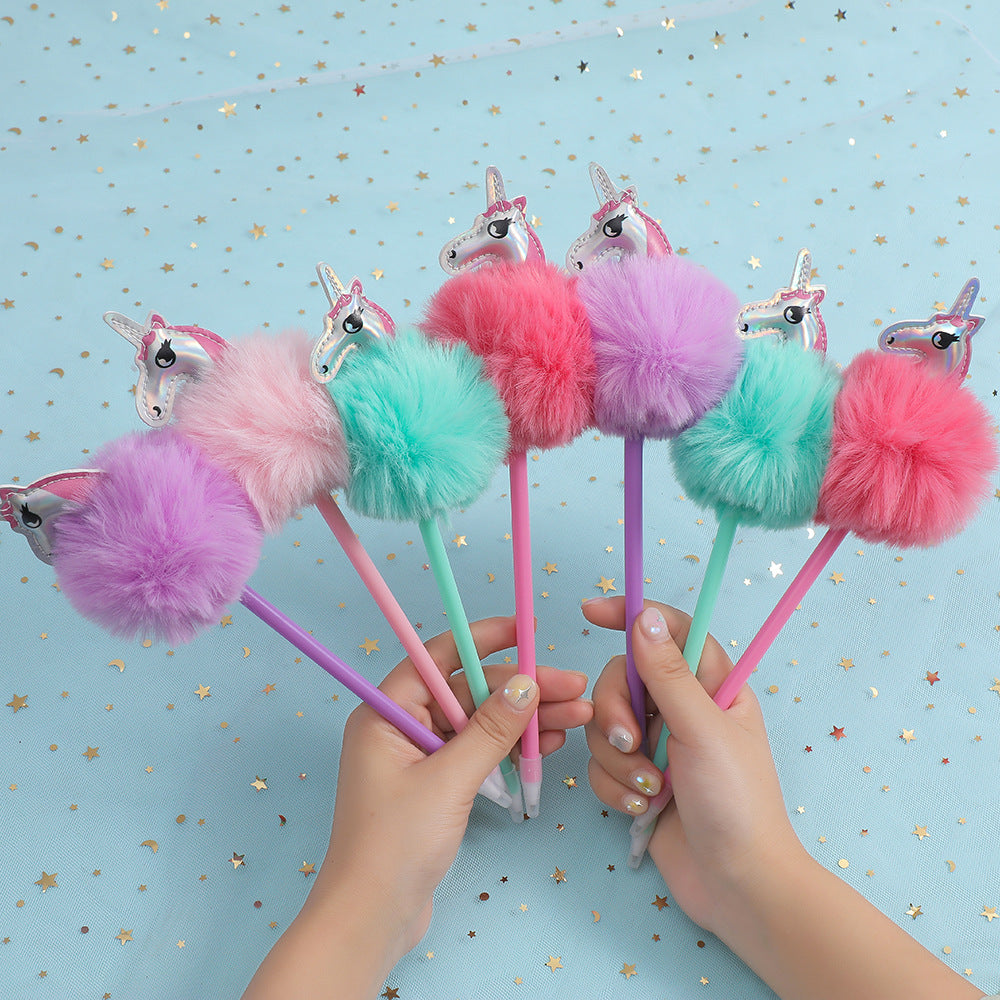 Wholesale  cartoon Unicorn ball pen student creative writing ballpoint pen