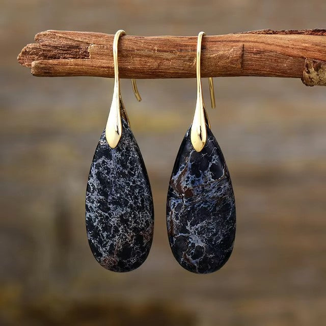 Wholesale  Natural Drop Emperor Stone Earrings