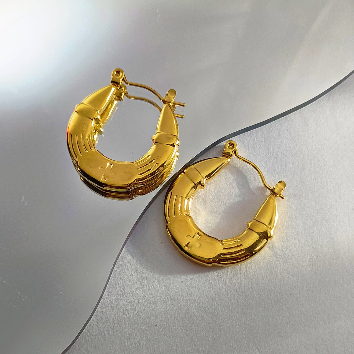 Wholesale  stainless steel 18K gold plating earrings