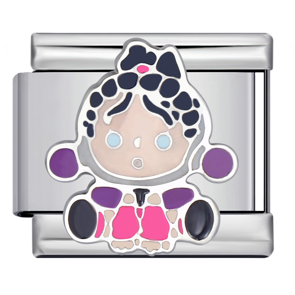 Pulsera de encanto italiano de 5 piezas al por mayor de 9 mm empalme de bricolaje lindo pulsera compuesta de acero inoxidable creativo