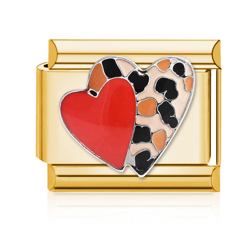 Wholesale 9mm Italian Charm Starter Bracelets DIY Leopard Stainless Steel Composable Bracelet