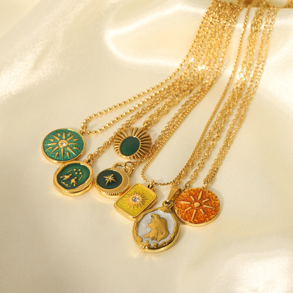 Wholesale Stainless Steel Water Drop Oil Necklace