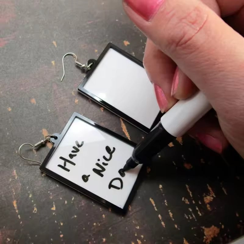 Wholesale Acrylic Message Board Pendant Earrings