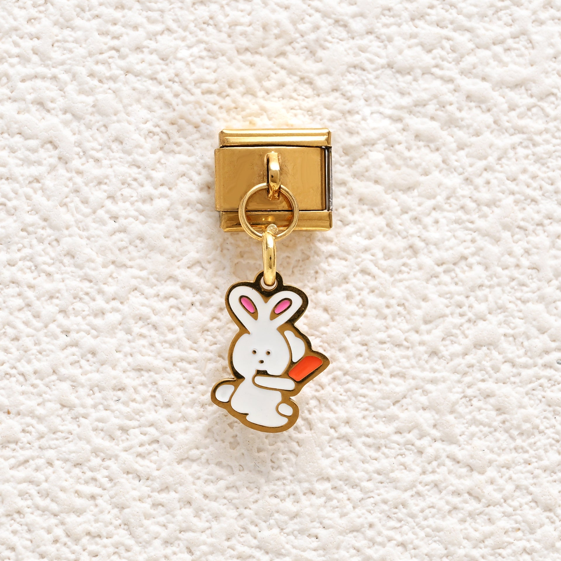 Wholesale Land Animal Italian Charm DIY Cartoon Single Section Creative Stainless Steel Composable Bracelet