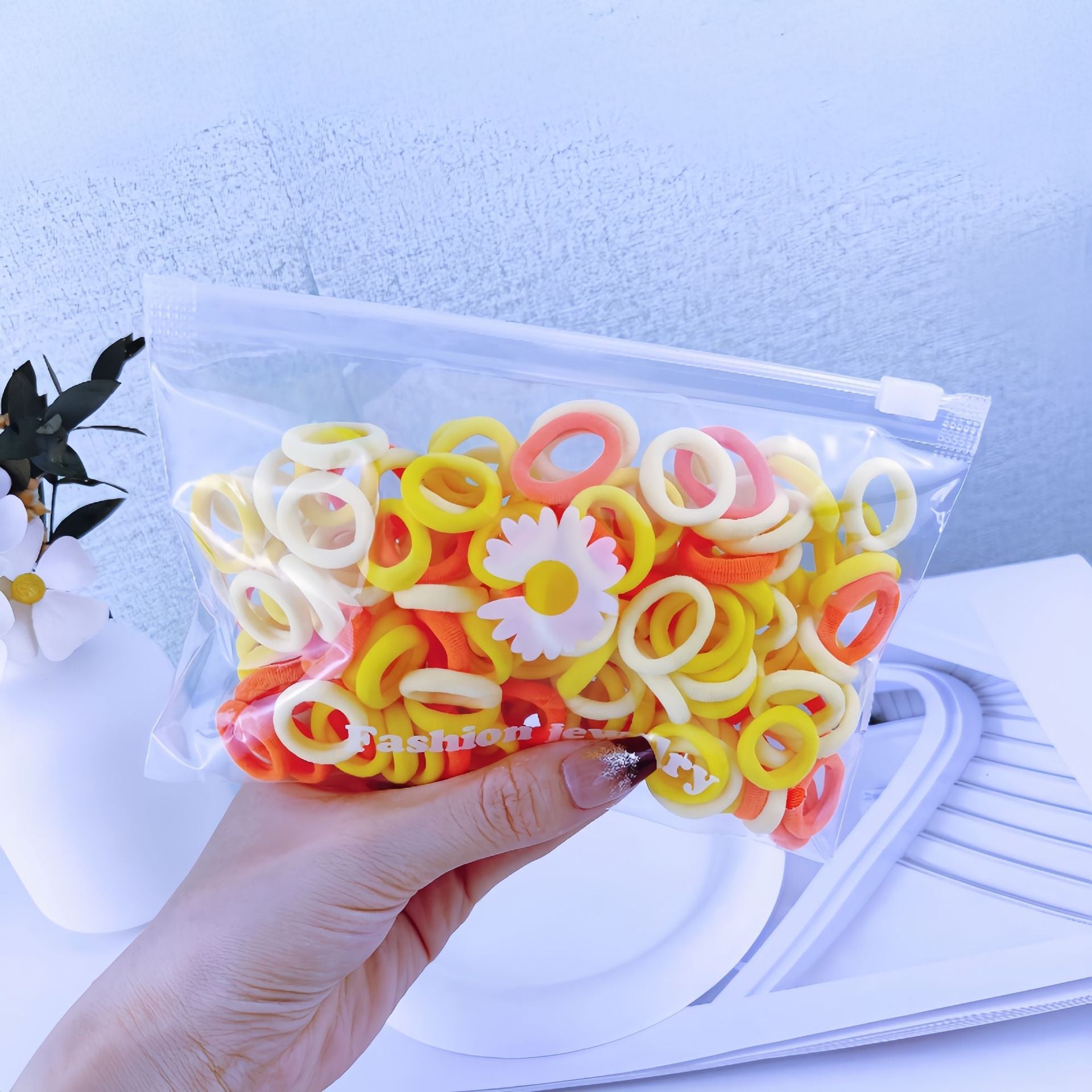 Wholesale 100pcs Children's Hair Tie Rubber Band Towel Ring Small Hair Scrunchies  ACC-HS-Mengz003