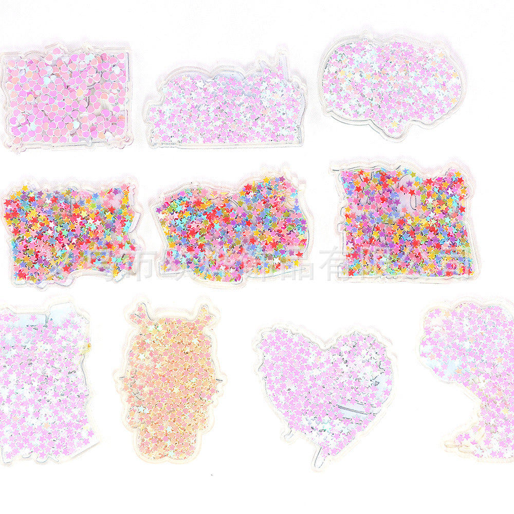 Wholesale 10pcs DIY Flatback Cartoon Christmas Snowman Acrylic Flatback Badge Reels Retractable Keychain DIY Accessories