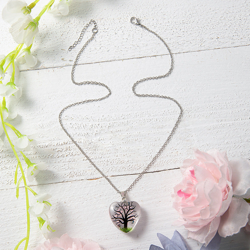 Wholesale love eternal life flower pendant necklace