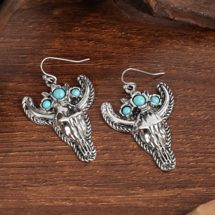 Wholesale Bohemian Vintage Ethnic Style Turquoise Earrings ACC-ES-JunJie003