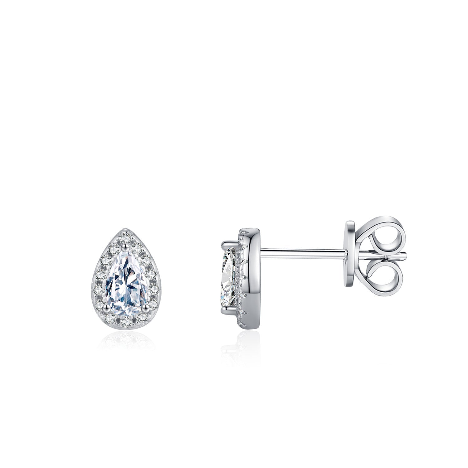 Wholesale  Diamond s925 Sterling Silver Light Luxury Shining Full of Love Drops Geometric Earrings