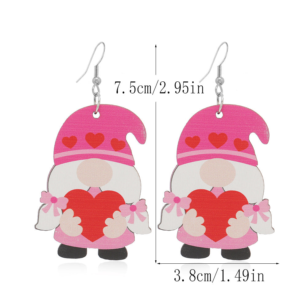 Wholesale  Love Truck Love Letter Printed Ear Hook Earrings