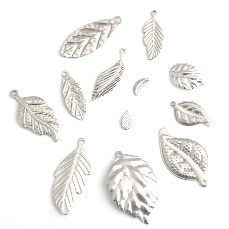 Wholesale Stainless steel leaves pendant