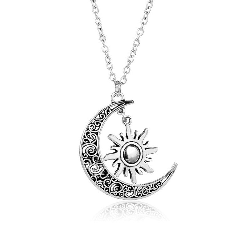 Wholesale Opal Sun Moon Necklace ACC-NE-QW006