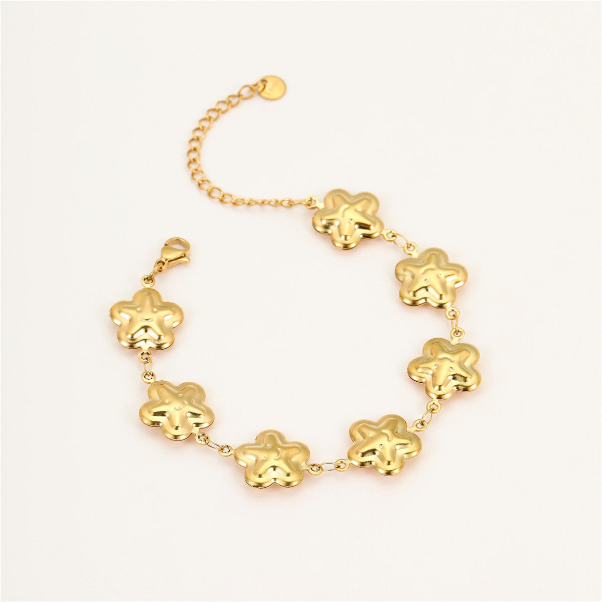 Wholesale Stainless Steel  Light Luxury Butterfly Flower Pendant Bracelet