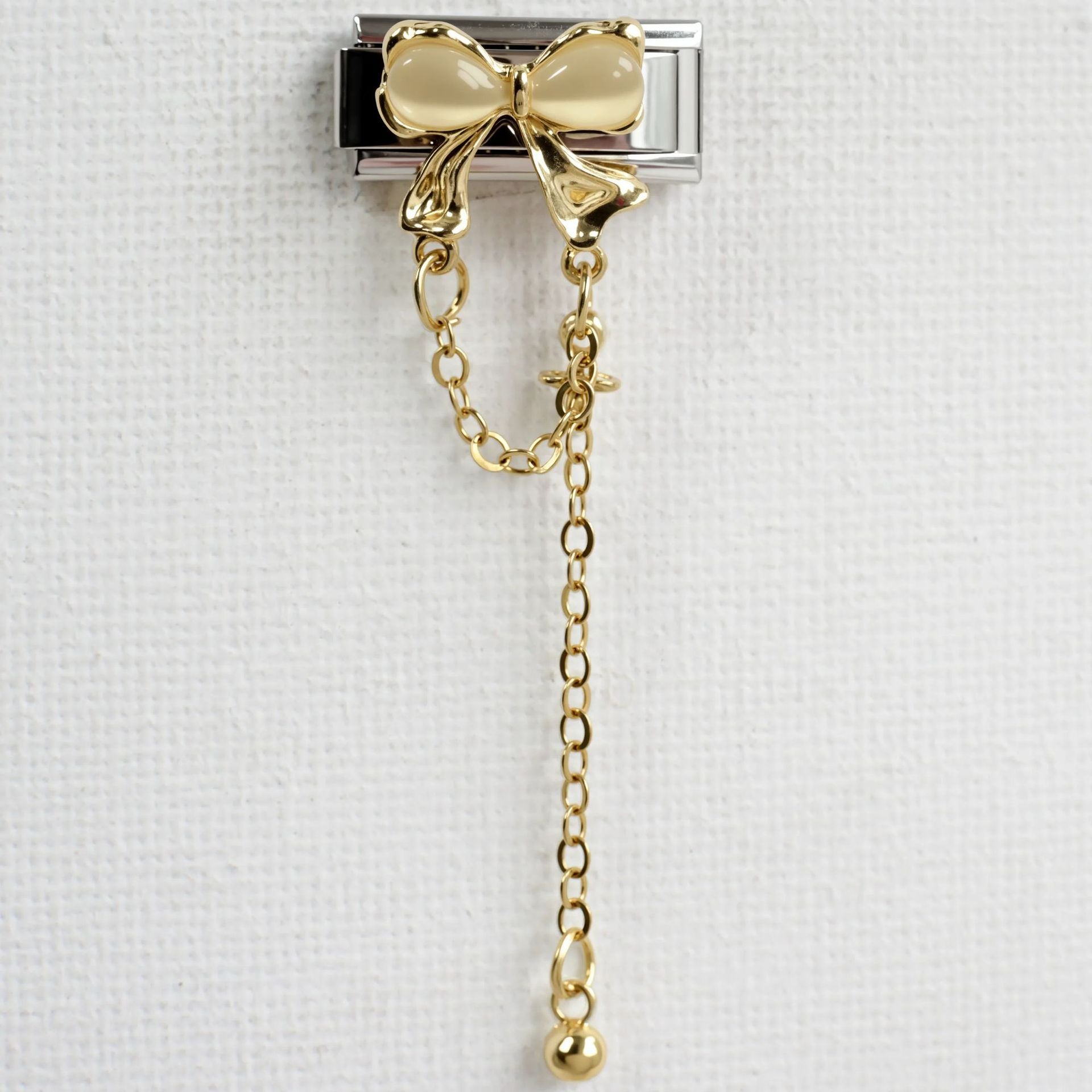 Wholesale 5pcs/pack Makeup &  Accessories Enamel Italian Charms Single Section Creative Stainless Steel Composable Bracelet