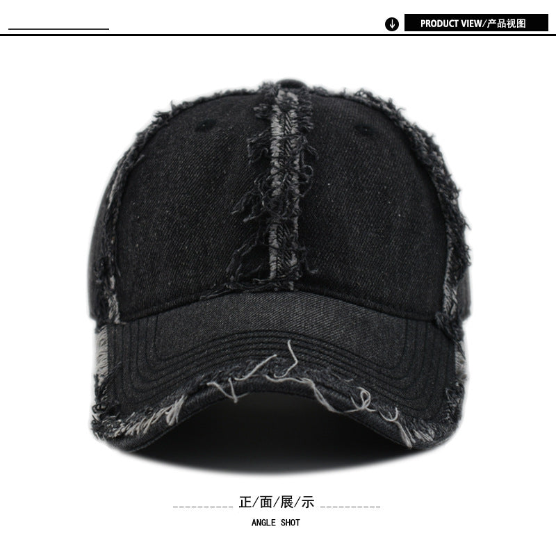 Wholesale Denim Ruffed Soft Top Baseball Cap