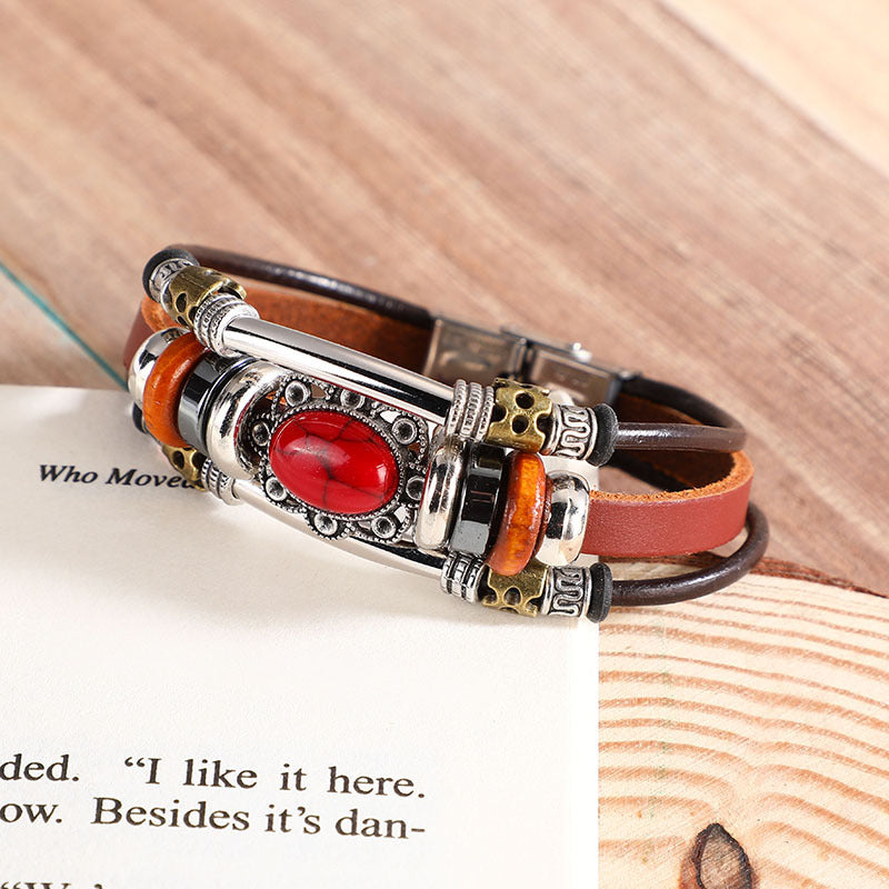 Wholesale Bohemian Turquoise Alloy Bracelet ACC-BT-Luany001