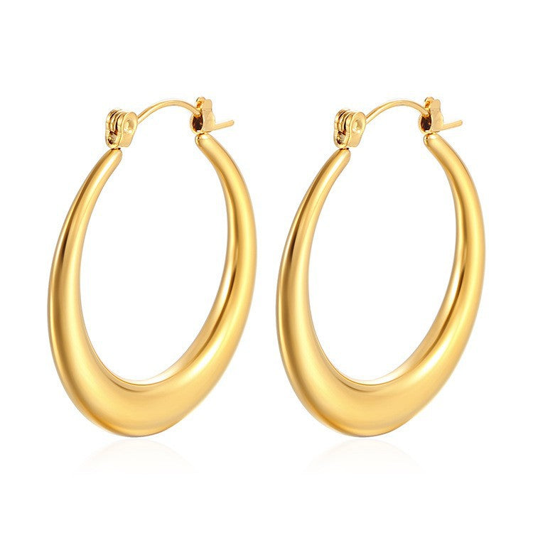 Wholesale Stainless steel C-shaped earrings