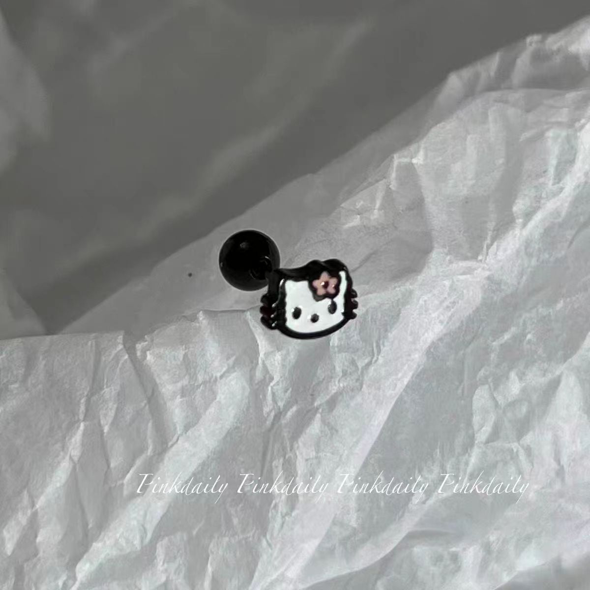 Wholesale Titanium Steel Cat Stacking Earrings ACC-ES-Qiuy002