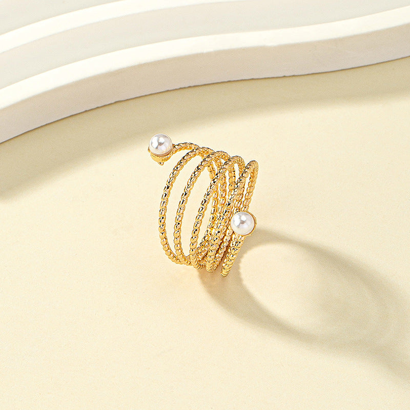 Wholesale  Fashion Ring Women' s Simple Ring Adjustable Coil Ring All-match Jewelry