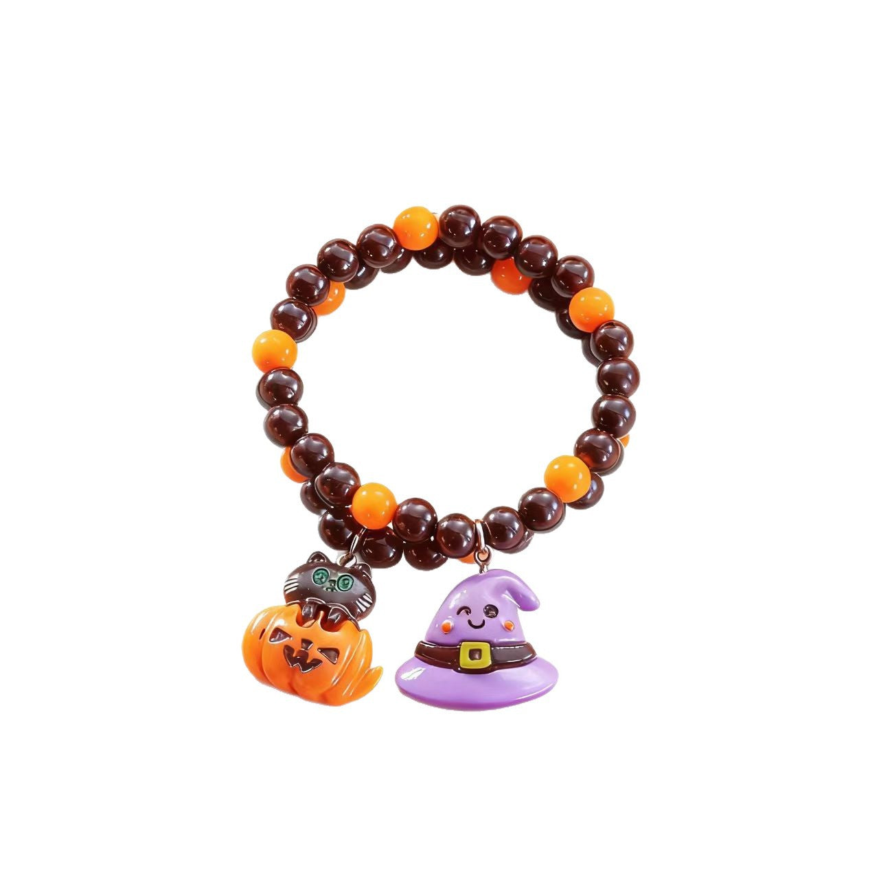 Wholesale Resin  Bead Bracelet Set Pumpkin Skull Ghost Charm Jewelry Accessory Gift
