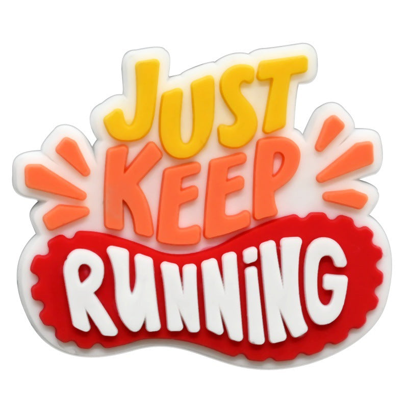 Decorazione casuale all'ingrosso della fibbia della scarpa in gomma morbida del PVC di serie di maratona da 100 pezzi