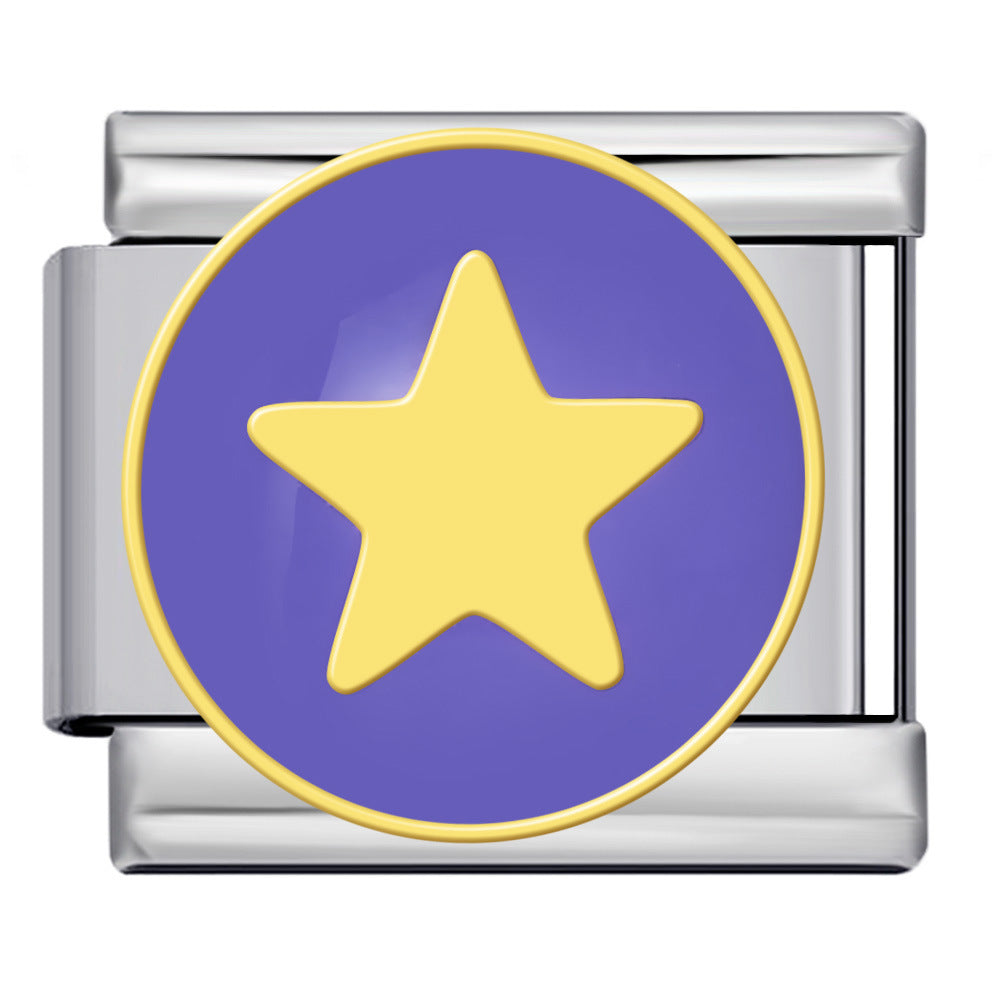 Wholesale Italian modularCircular pattern titanium steel welding dripping bracelet DIY