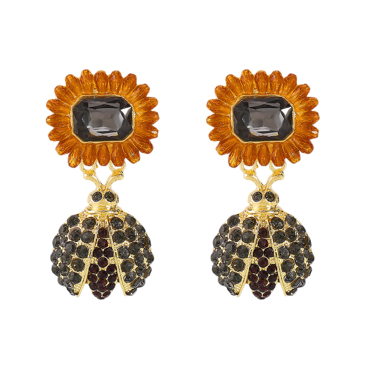 Wholesale Exaggerated Vintage Beetle Earrings