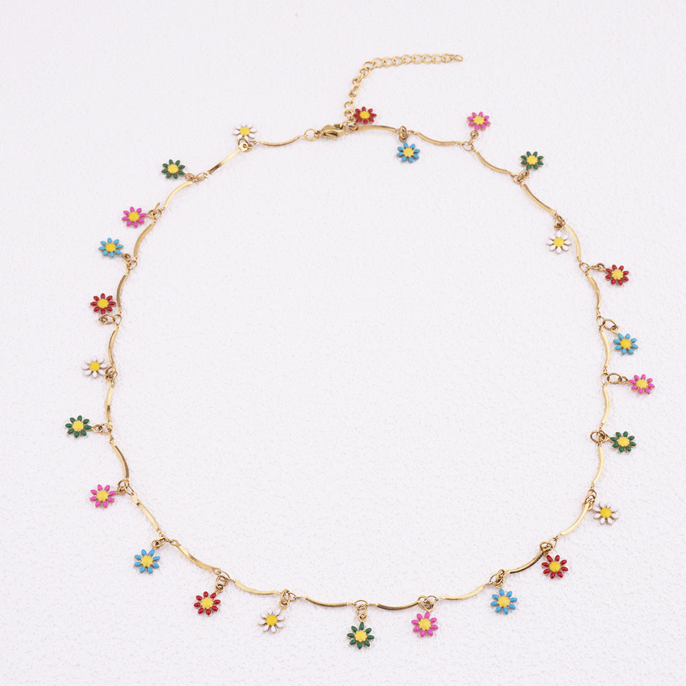 Wholesale Titanium Steel drip necklace  epoxy bracelet jewelry