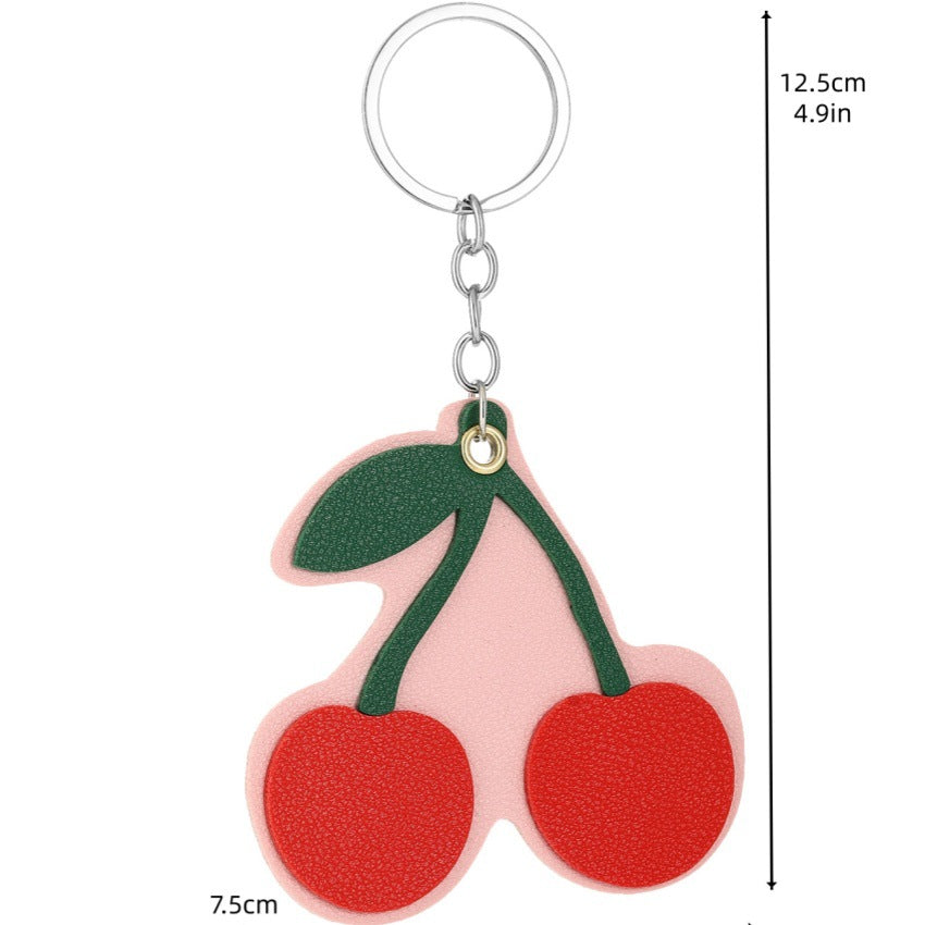 Wholesale Internet Celebrity Cartoon Fruit Cherry Keychain Pendant Creative Cute Girl Keychain Pendant Bag Pendant
