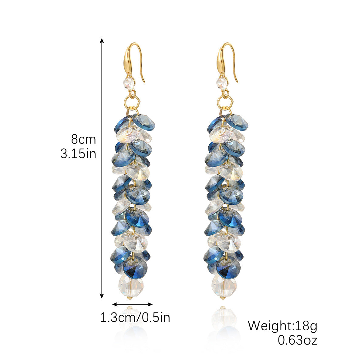 Wholesale Grape Cluster Zircon Crystal Earrings ACC-ES-ManYi012