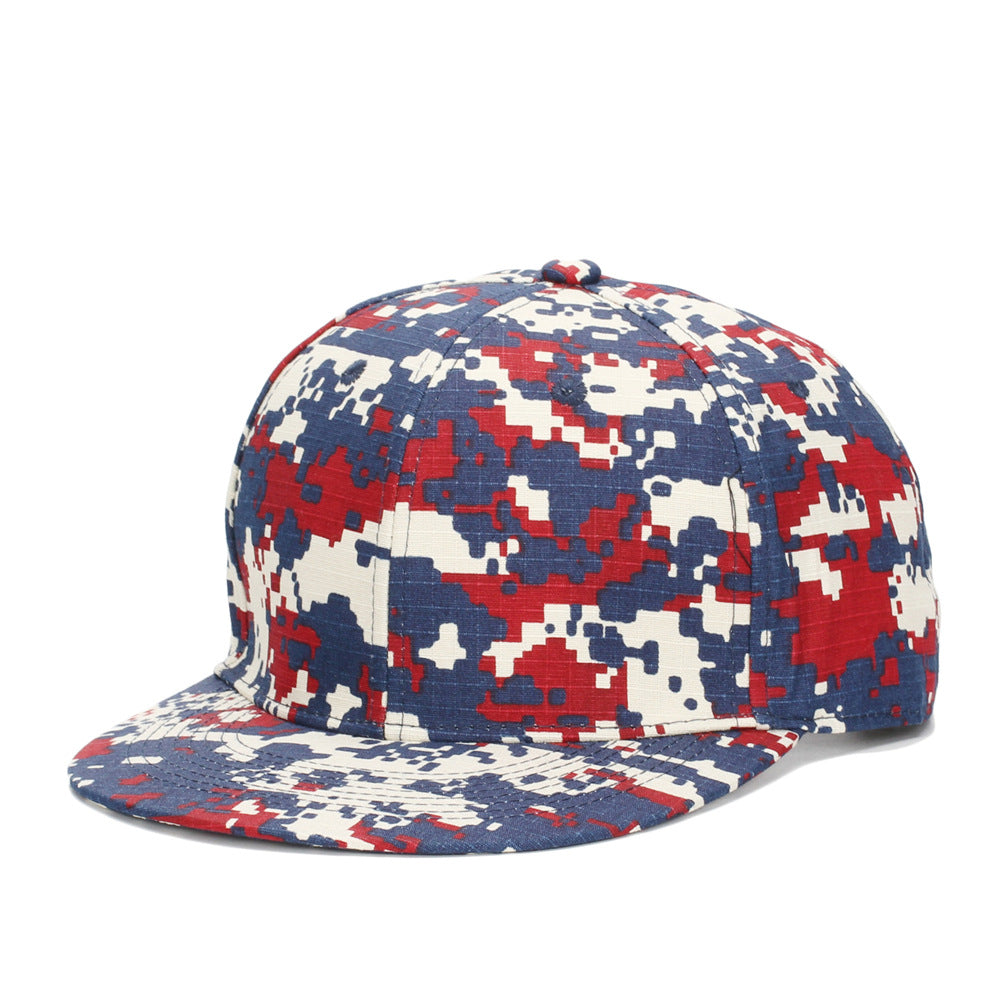 Wholesale camouflage color matching flat brim baseball cap
