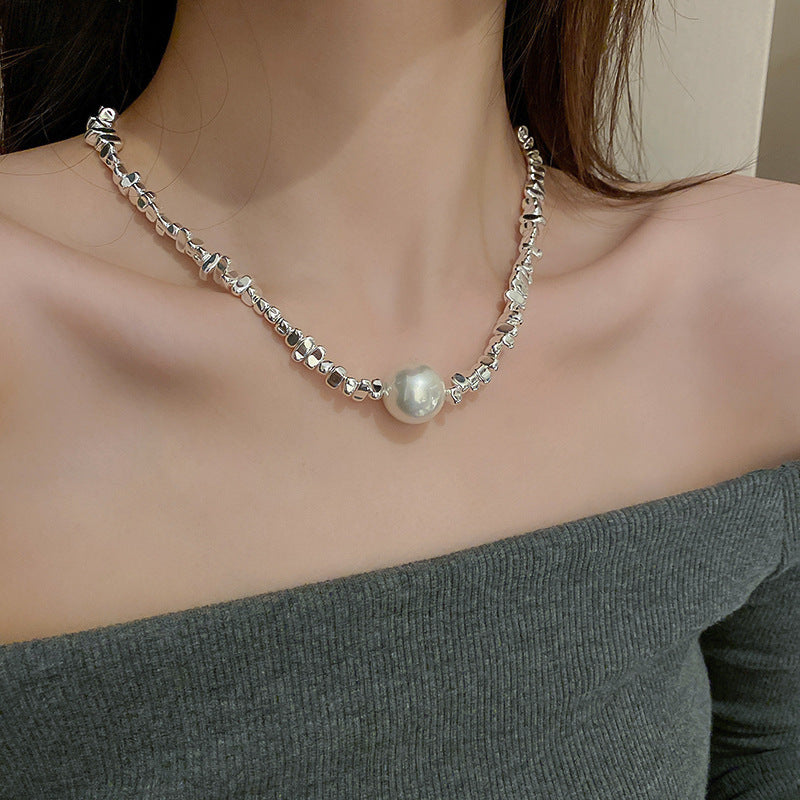 Wholesale Lace Collar Rhinestone Pearl Necklace