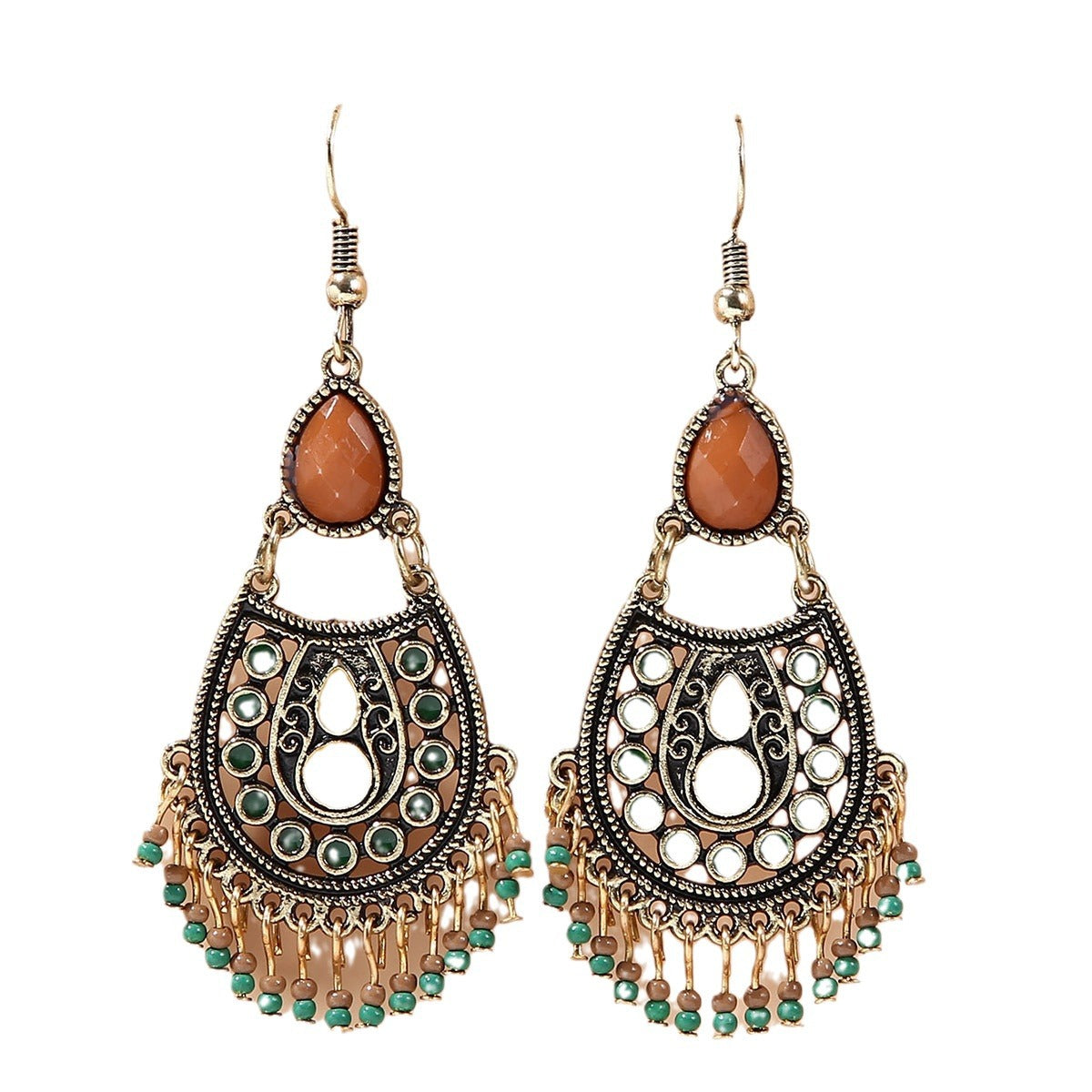 Wholesale Bohemian Tassel Turquoise Women's Earrings