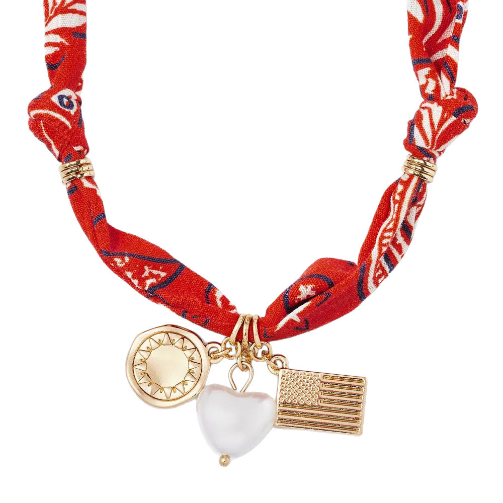 Wholesale Titanium Steel Multi-Pendant DIY Love Zircon Necklace