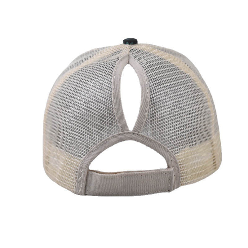 Wholesale Trendy Women S Printed Baseball Cap With Ponytail Hole And Seven Colorful Ponytails Adjustable Summer Everyday Accessory