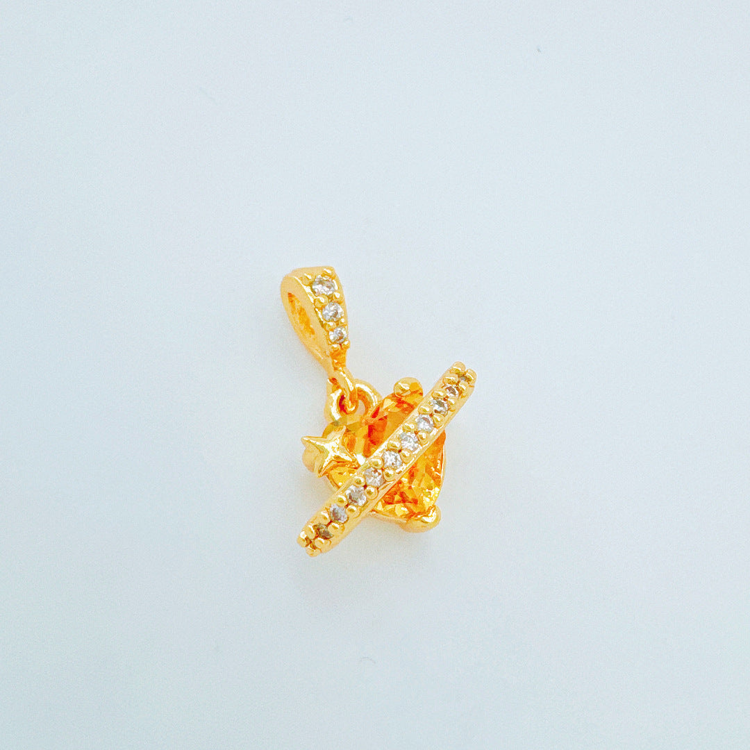 Wholesale Light Luxury Heart Pendant Necklace Copper Zircon Fashion Jewelry Accessory for Gift