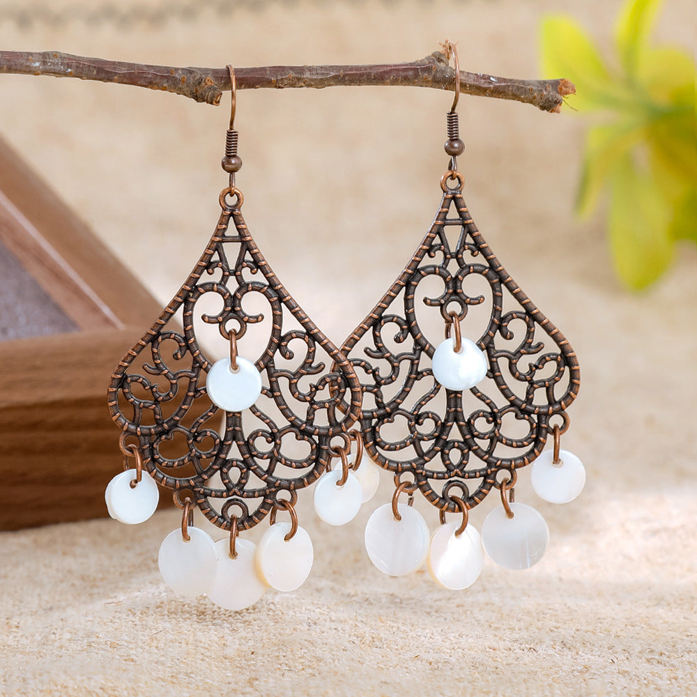 Wholesale Bohemian Ethnic Tassel Earrings Alloy Distressed Design,  Everyday Gift