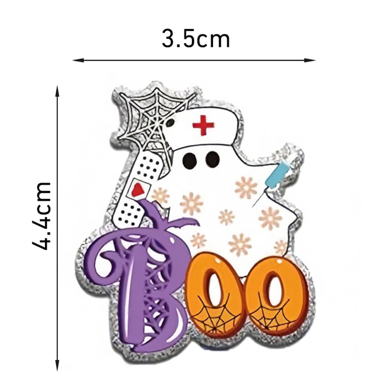 Wholesale Acrylic Retractable Badge Reel Glitter Heart Design Nurse ID Holder