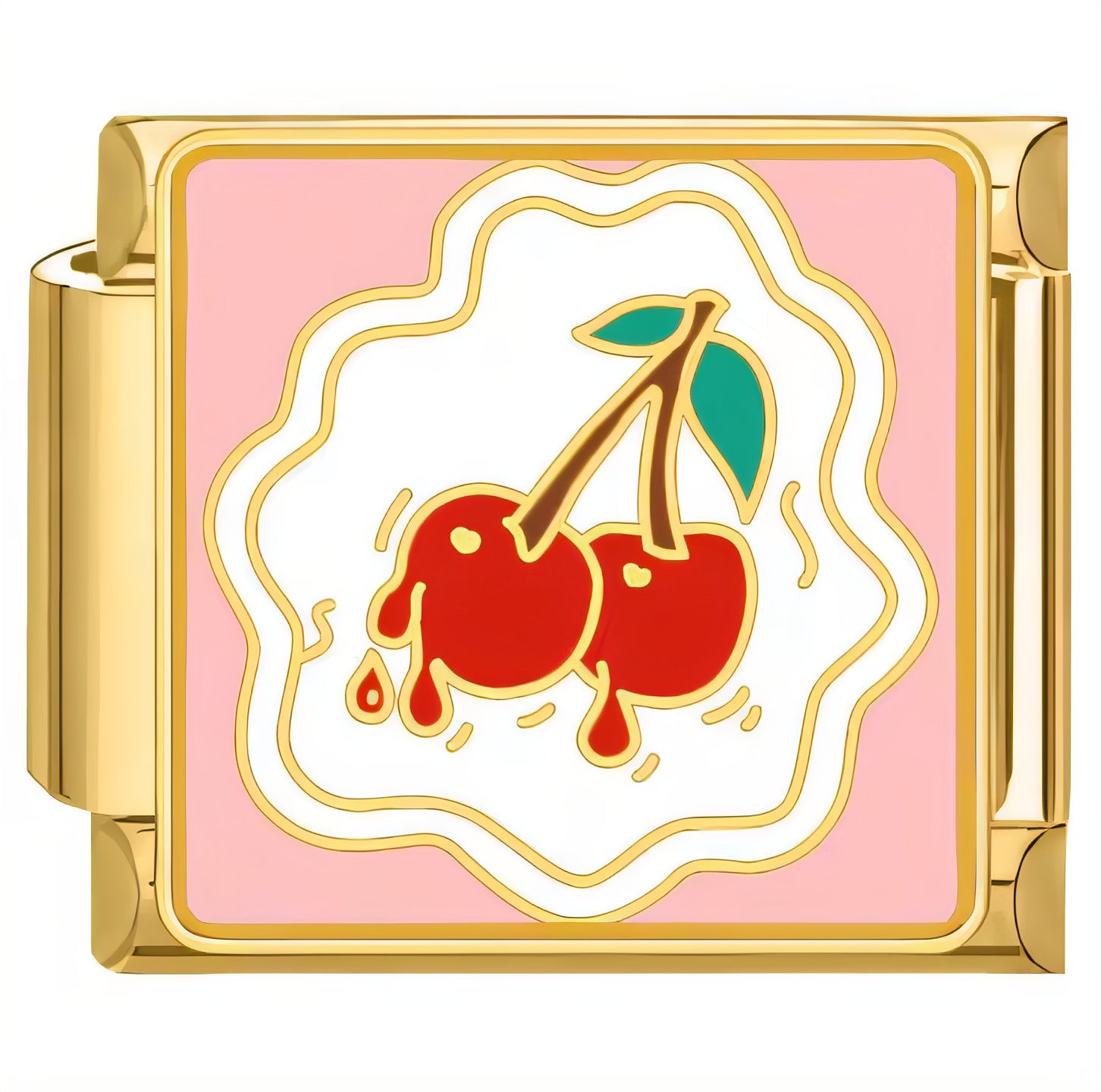 Wholesale  Italian Charm Bracelet 9mm DIY Golden Fruit  Creative Stainless Steel Composable Bracelet