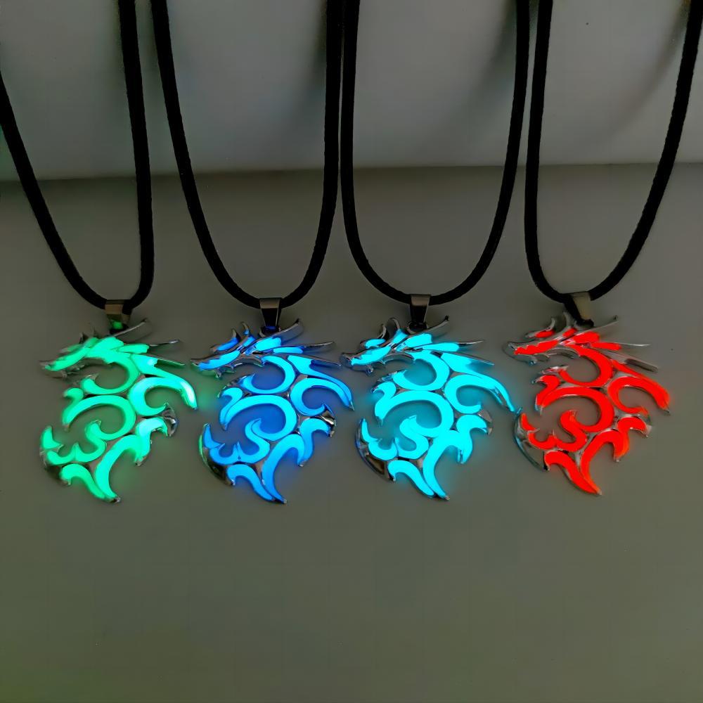 Wholesale  luminous flame dragon necklace