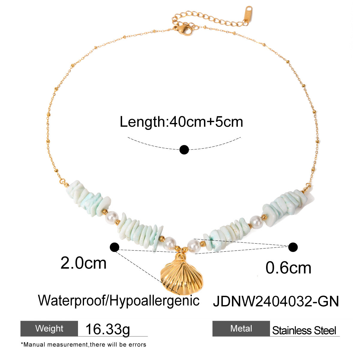 Wholesale Stainless Steel Shell Pearl Necklace Light Luxury Necklaces